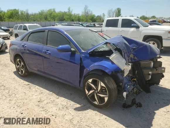 2023 Hyundai Elantra SEL with VIN KMHLS4AG6PU626354, listed as a Copart auction lot 52772775 with 48,737 mi miles and Salvage title. Bid and sale history available at DreamBid. Image 4.