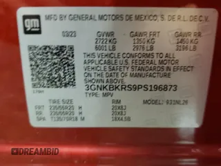 2023 Chevrolet Blazer RS z VIN 3GNKBKRS9PS196873, wystawiony jako Copart lot #63096515 z przebiegiem 37 142 mil mil oraz Szkoda całkowita • Salvage title. Historia ofert i sprzedaży dostępna na DreamBid. Obrazek 13.