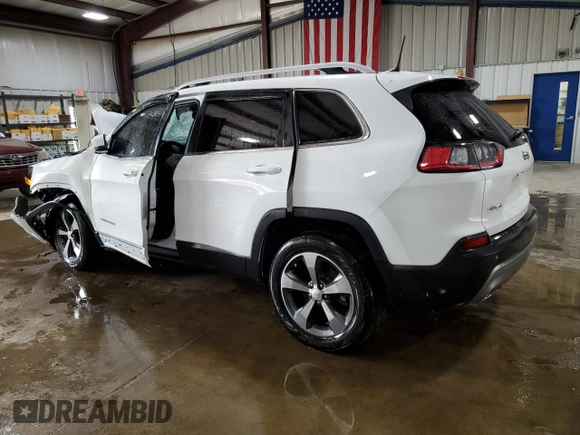 2019 Jeep Cherokee Limited with VIN 1C4PJMDX1KD441190, listed as a Copart auction lot 53038705 with Not Provided miles and Salvage Title. Bid and sale history available at DreamBid. Image 2.