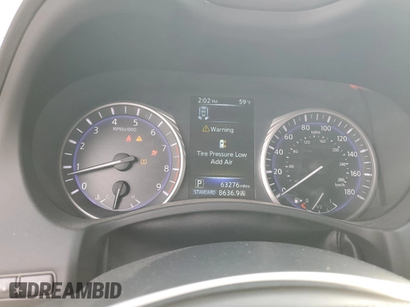 2017 Infiniti Q60 Red Sport 400 with VIN JN1FV7EL6HM701592, listed as a Copart auction lot 81462554 with 63,276 mi miles and Salvage title. Bid and sale history available at DreamBid. Image 9.