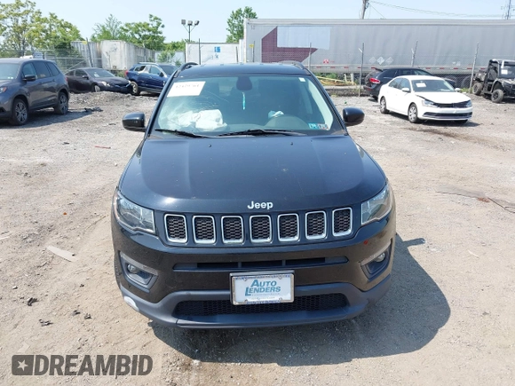 2018 Jeep Compass Latitude with VIN 3C4NJDBB1JT191490, listed as a IAAI auction lot 42429761 with 61,100 mi miles and . Bid and sale history available at DreamBid. Image 12.