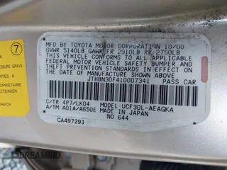 2001 Lexus LS 430 z VIN JTHBN30F410007341, wystawiony jako IAAI lot #41261861 z przebiegiem 214 968 mil mil oraz . Historia ofert i sprzedaży dostępna na DreamBid. Obrazek 9.