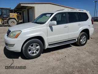 2005 Lexus GX 470 with VIN JTJBT20X250094573, listed as a Copart auction lot 48714955 with 210,436 mi miles and Clean Title. Bid and sale history available at carsss.com. Image 1.
