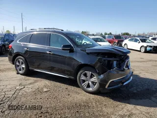 2020 Acura MDX with VIN 5J8YD4H33LL001208, listed as a Copart auction lot 51254005 with 72,607 mi miles and Salvage Title. Bid and sale history available at carsss.com. Image 4.
