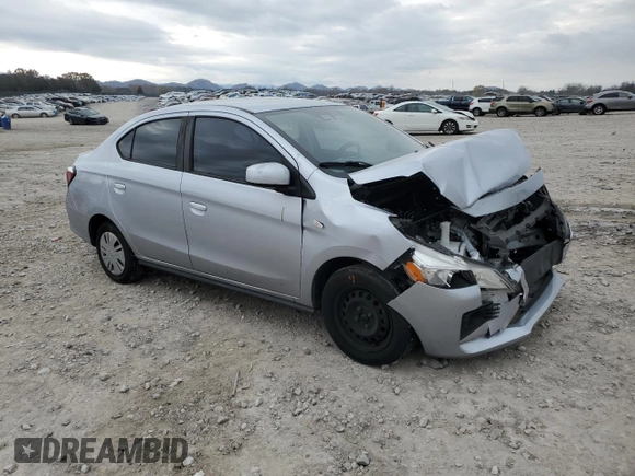 2021 Mitsubishi Mirage ES with VIN ML32FUFJ7MHF01737, listed as a Copart auction lot 82225724 with 71,327 mi miles and Salvage title. Bid and sale history available at DreamBid. Image 4.