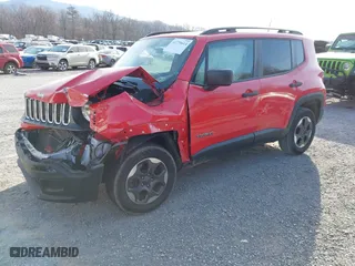 2018 Jeep Renegade Sport with VIN ZACCJBAB4JPJ63846, listed as a IAAI auction lot 41779614 with 66,725 mi miles. Bid and sale history available at carsss.com. Image 2.