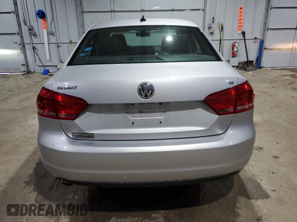 2013 Volkswagen Passat SE w/Sunroof with VIN 1VWBP7A38DC010542, listed as a Copart auction lot 46827375 with 82,160 mi miles and Salvage Title. Bid and sale history available at carsss.com. Image 6.