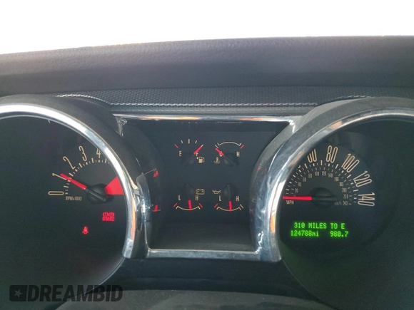 2008 Ford Mustang GT Deluxe with VIN 1ZVHT82H185168088, listed as a Copart auction lot 52916435 with 124,788 mi miles and Non Repairable. Bid and sale history available at carsss.com. Image 9.