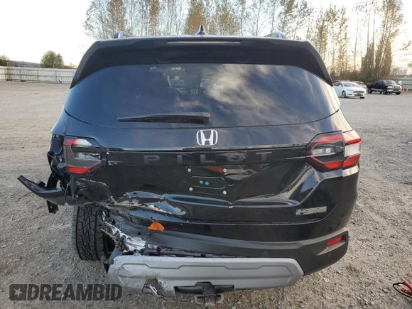 2023 Honda Pilot TrailSport with VIN 5FNYG1H63PB017335, listed as a Copart auction lot 75012154 with 5,870 mi miles and Salvage Title. Bid and sale history available at carsss.com. Image 6.