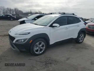 2023 Hyundai Kona SEL with VIN KM8K6CAB3PU058949, listed as a Copart auction lot 50837205 with 15,392 mi miles and Salvage Title. Bid and sale history available at carsss.com. Image 1.