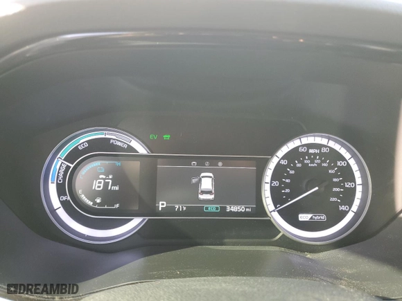 2021 Kia Niro LX with VIN KNDCB3LC1M5489094, listed as a Copart auction lot 87853675 with 34,850 mi miles and Salvage Title. Bid and sale history available at carsss.com. Image 9.