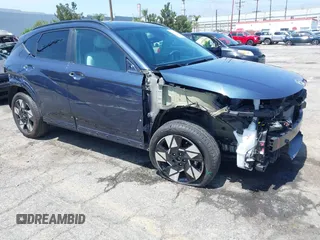 2024 Hyundai Kona SEL with VIN KM8HB3AB1RU057856, listed as a IAAI auction lot 42095258 with 9,928 mi miles. Bid and sale history available at carsss.com. Image 1.