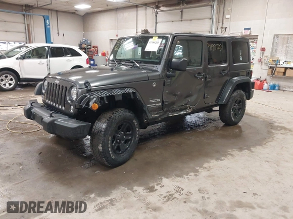 2018 Jeep Wrangler JK Unlimited Sport S with VIN 1C4BJWDGXJL889020, listed as a IAAI auction lot 41989203 with 60,170 mi miles. Bid and sale history available at carsss.com. Image 17.