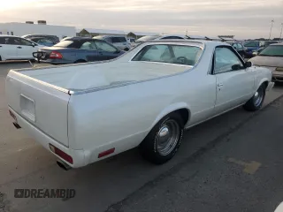 1984 Chevrolet El Camino z VIN 1GCCW80H6ER150486, wystawiony jako Copart lot #76031834 z przebiegiem 77 554 mil mil oraz Szkoda całkowita • Salvage title. Historia ofert i sprzedaży dostępna na DreamBid. Obrazek 3.