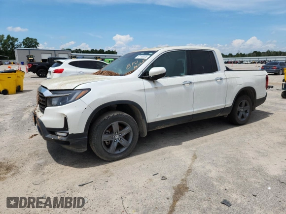 2021 Honda Ridgeline RTL-E with VIN 5FPYK3F71MB021439, listed as a Copart auction lot 67190935 with Not provided miles and Clean title. Bid and sale history available at DreamBid. Image 1.