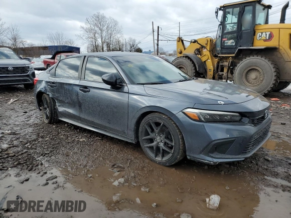 2022 Honda Civic Sedan Sport with VIN 2HGFE2F58NH597414, listed as a Copart auction lot 41904275 with 24,530 mi miles and Salvage Title. Bid and sale history available at carsss.com. Image 4.