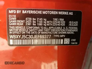 2018 BMW X2 xDrive28i with VIN WBXYJ5C30JEF69377, listed as a Copart auction lot 71223692 with 41,748 mi miles. Bid and sale history available at carsss.com. Image 14.