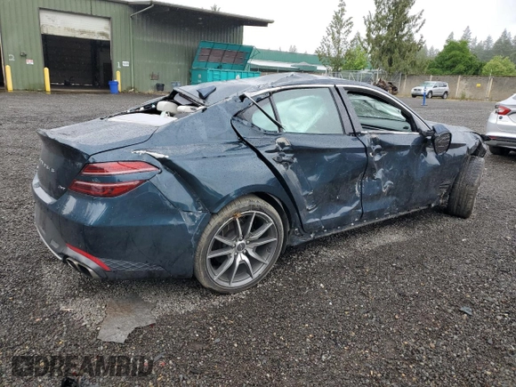 2023 Genesis G70 2.0T with VIN KMTG34TA2PU123742, listed as a Copart auction lot 58624065 with 41,929 mi miles and Salvage title. Bid and sale history available at DreamBid. Image 3.