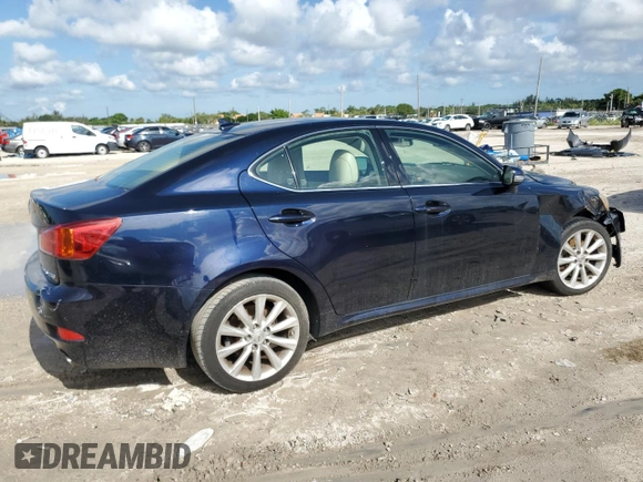 2009 Lexus IS with VIN JTHCK262395033522, listed as a Copart auction lot 64935254 with 113,594 mi miles and Salvage Title. Bid and sale history available at carsss.com. Image 3.