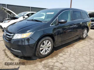 2015 Honda Odyssey EX z VIN 5FNRL5H43FB001771, wystawiony jako Copart lot #60416075 z przebiegiem 213 593 mil mil oraz Czysty tytuł • Clean title. Historia ofert i sprzedaży dostępna na DreamBid. Obrazek 1.