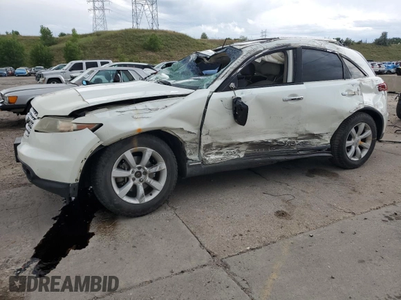 2004 Infiniti FX with VIN JNRAS08W94X203294, listed as a Copart auction lot 61272185 with 263,054 mi miles and Salvage title. Bid and sale history available at DreamBid. Image 1.