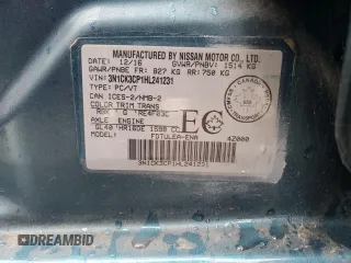 2017 Nissan Micra S with VIN 3N1CK3CP1HL241231, listed as a Copart auction lot 52914835 with 109,110 mi miles and Salvage Title. Bid and sale history available at DreamBid. Image 12.