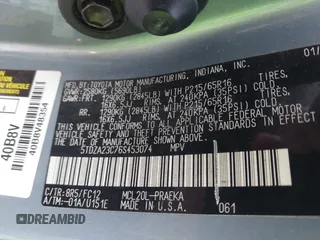 2006 Toyota Sienna CE z VIN 5TDZA23C76S453074, wystawiony jako IAAI lot #42362255 z przebiegiem 196 875 mil mil oraz . Historia ofert i sprzedaży dostępna na DreamBid. Obrazek 9.