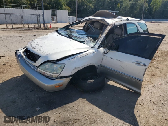 2001 Lexus RX 300 with VIN JTJGF10U910098773, listed as a Copart auction lot 75942804 with 207,210 mi miles and Salvage Title. Bid and sale history available at carsss.com. Image 1.