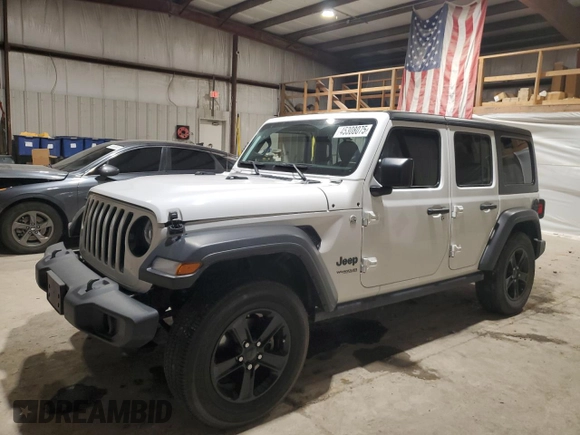 2020 Jeep Wrangler Unlimited Sport Altitude with VIN 1C4HJXDN5LW204180, listed as a Copart auction lot 45308075 with 67,340 mi miles and Salvage title. Bid and sale history available at DreamBid. Image 1.