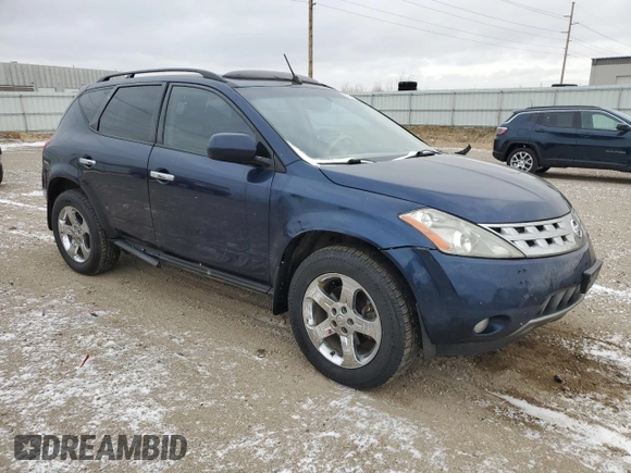 2003 Nissan Murano SL with VIN JN8AZ08W63W227721, listed as a Copart auction lot 83551974 with 108,347 mi miles and Salvage Title. Bid and sale history available at carsss.com. Image 4.