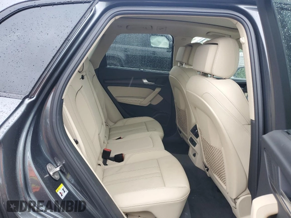 2023 Audi Q5 S line Premium Plus with VIN WA1EAAFY4P2130829, listed as a Copart auction lot 59838705 with 5,901 mi miles and Salvage title. Bid and sale history available at DreamBid. Image 10.