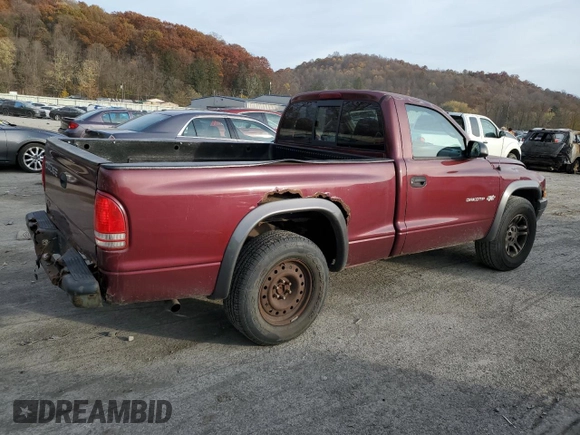 2002 Dodge Dakota with VIN 1B7FL16X22S668515, listed as a Copart auction lot 78352644 with 214,222 mi miles and Salvage Title. Bid and sale history available at DreamBid. Image 3.