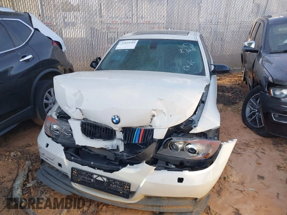 2007 BMW 3 Series 335i with VIN WBAVB73517VH23269, listed as a IAAI auction lot 37625344 with 1 mi miles. Bid and sale history available at carsss.com. Image 6.