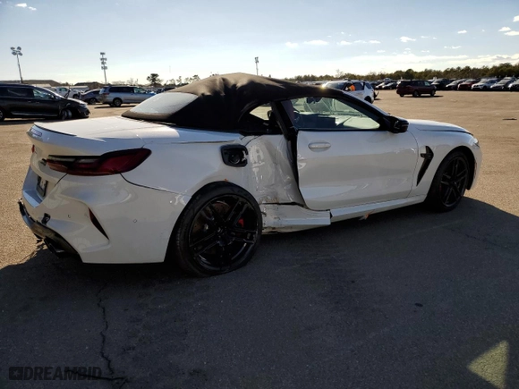 2023 BMW M8 Competition with VIN WBSDZ0C08PCL26827, listed as a Copart auction lot 36275083 with NaN miles. Bid and sale history available at carsss.com. Image 3.