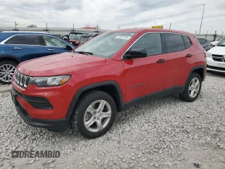 2023 Jeep Compass Sport with VIN 3C4NJDAN9PT509215, listed as a Copart auction lot 51972335 with 31,957 mi miles and Salvage title. Bid and sale history available at DreamBid. Image 1.