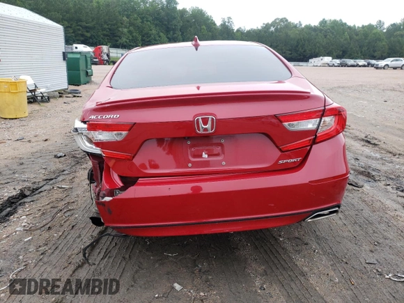 2018 Honda Accord Sedan Sport 1.5T with VIN 1HGCV1F39JA137747, listed as a Copart auction lot 57206083 with 58,126 mi miles and Salvage Title. Bid and sale history available at carsss.com. Image 6.