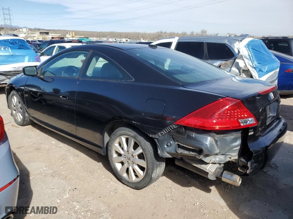 2007 Honda Accord Cpe EX-L with VIN 1HGCM82677A006627, listed as a Copart auction lot 46370775 with NaN miles and Salvage Title. Bid and sale history available at carsss.com. Image 2.