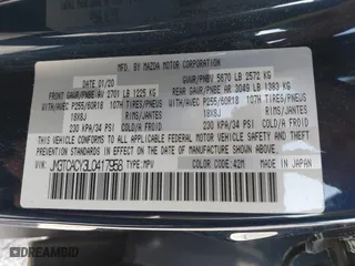 2020 Mazda CX-9 Touring with VIN JM3TCACY3L0417958, listed as a IAAI auction lot 40813502 with 42,228 mi miles. Bid and sale history available at carsss.com. Image 9.