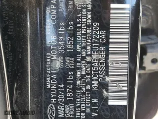 2014 Hyundai Accent GS with VIN KMHCT5AE7EU172209, listed as a Copart auction lot 49806655 with 131,489 mi miles and Salvage Title. Bid and sale history available at carsss.com. Image 12.