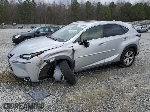 2017 Lexus NX 300h with VIN JTJBJRBZ7H2057704, listed as a Copart auction lot 47775355 with 95,053 mi miles and Salvage Title. Bid and sale history available at DreamBid. Image 1.