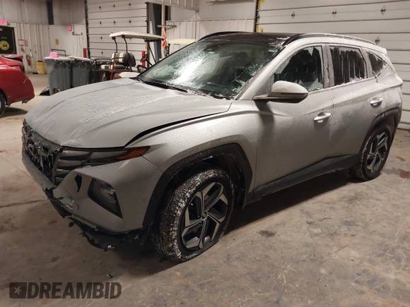 2023 Hyundai Tucson Limited with VIN KM8JECAE0PU213725, listed as a IAAI auction lot 41416606 with 16,674 mi miles and . Bid and sale history available at DreamBid. Image 2.