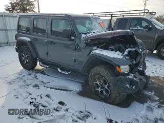 2021 Jeep Wrangler Unlimited Rubicon with VIN 1C4HJXFG0MW564456, listed as a Copart auction lot 81616694 with 0 mi miles and Salvage Title. Bid and sale history available at carsss.com. Image 4.