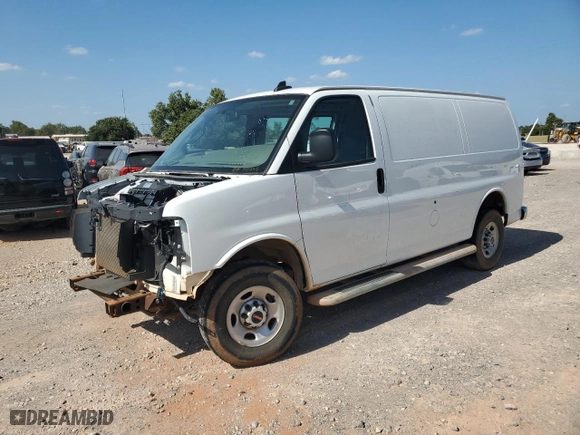2022 GMC Savana Cargo Van with VIN 1GTW7AFP0N1234382, listed as a Copart auction lot 65016334 with 0 mi miles and Clean Title. Bid and sale history available at carsss.com. Image 1.