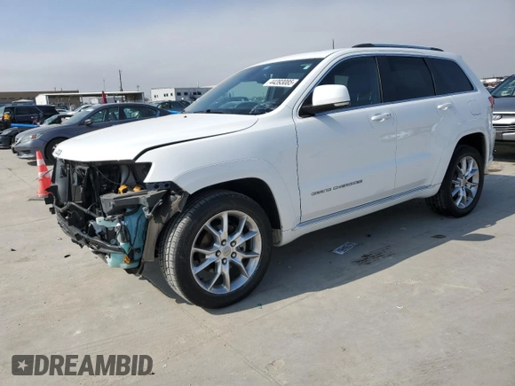2015 Jeep Grand Cherokee Summit with VIN 1C4RJEJG9FC755474, listed as a Copart auction lot 44393085 with 56,163 mi miles and Salvage title. Bid and sale history available at DreamBid. Image 1.