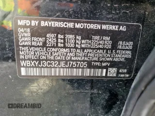 2018 BMW X2 sDrive28i z VIN WBXYJ3C32JEJ75705, wystawiony jako Copart lot #50643885 z przebiegiem 112 772 mil mil oraz Szkoda całkowita • Salvage title. Historia ofert i sprzedaży dostępna na DreamBid. Obrazek 13.