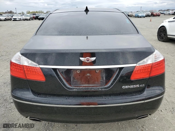 2010 Hyundai Genesis with VIN KMHGC4DF7AU071553, listed as a Copart auction lot 48318205 with 118,062 mi miles and Salvage Title. Bid and sale history available at carsss.com. Image 6.