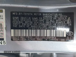 2005 Toyota Matrix STD with VIN 2T1KR32EX5C341752, listed as a IAAI auction lot 41969481 with 172,149 mi miles and . Bid and sale history available at DreamBid. Image 9.