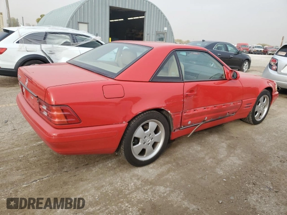 1999 Mercedes-Benz SL-Class with VIN WDBFA68F9XF186324, listed as a Copart auction lot 78376164 with 121,311 mi miles and Salvage Title. Bid and sale history available at carsss.com. Image 3.