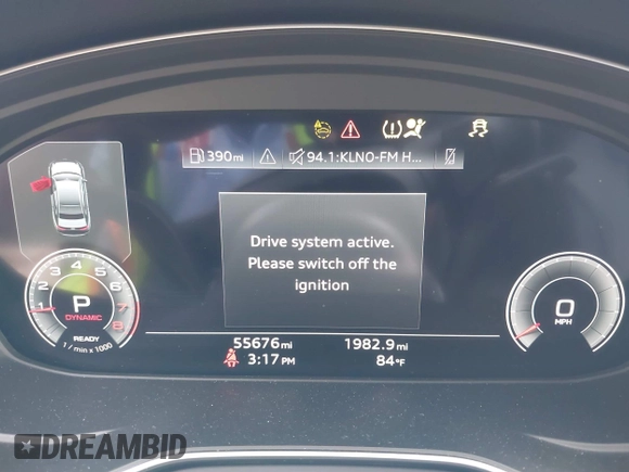 2023 Audi A4 S line Premium Plus with VIN WAUEAAF45PN016577, listed as a IAAI auction lot 42097454 with 55,676 mi miles and . Bid and sale history available at DreamBid. Image 15.
