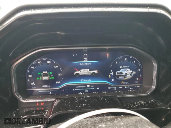 2023 Chevrolet Silverado 1500 LT Trail Boss with VIN 3GCPDFEK7PG106497, listed as a Copart auction lot 75603264 with 28,970 mi miles and Salvage Title. Bid and sale history available at DreamBid. Image 9.